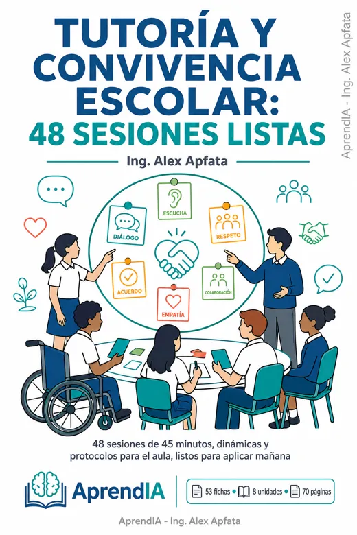 Portada: Tutoría y Convivencia Escolar: 48 Sesiones Listas