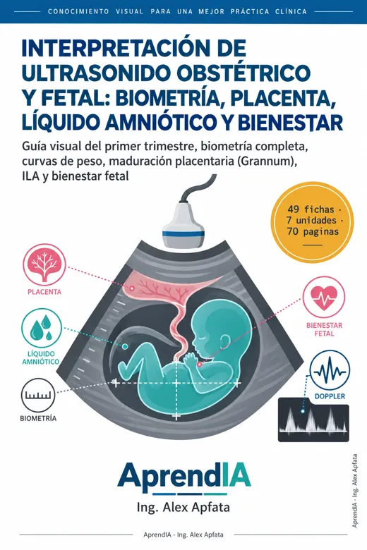 Portada: Interpretación de Ultrasonido Obstétrico y Fetal: Biometría, Placenta, Líquido Amniótico y Bienestar