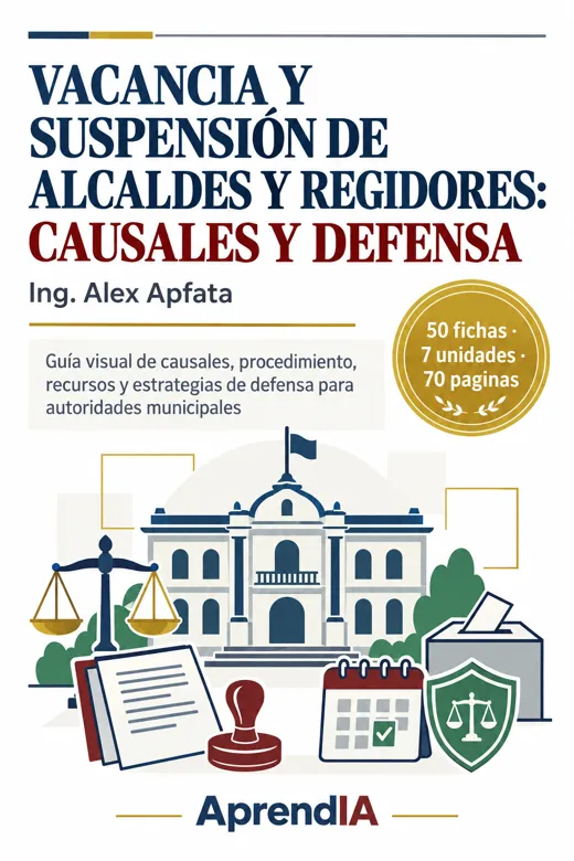 Portada: Vacancia y Suspensión de Alcaldes y Regidores: Causales y Defensa